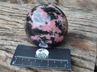 Polished Rhodonite Spheres x 2 From Ambindavato, Madagascar - Toprock Gemstones and Minerals