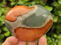 Polished Polychrome Jasper Hearts x 6 From NW Coast, Madagascar - Toprock Gemstones and Minerals