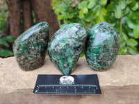 Polished Emerald Mica 'Mutokolite' Standing Free Forms x 6 From Mutoko, Zimbabwe - Toprock Gemstones and Minerals