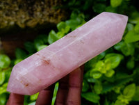 Polished Double Terminated Rose Quartz Crystals x 6 From Madagascar - Toprock Gemstones and Minerals