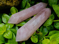 Polished Double Terminated Rose Quartz Crystals x 6 From Madagascar - Toprock Gemstones and Minerals