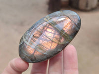 Polished Purple Flash Labradorite Galets x 12 From Tulear, Madagascar - Toprock Gemstones and Minerals