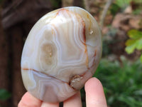 Polished Banded Agate Standing Free Forms x 6 From Madagascar - Toprock Gemstones and Minerals