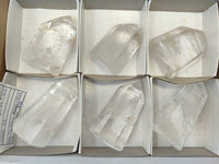 Polished Clear Quartz Crystals x 6 From Madagascar - Toprock Gemstones and Minerals