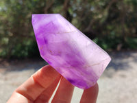 Polished Window Amethyst Crystals x 6 From Akansobe, Madagascar - Toprock Gemstones and Minerals