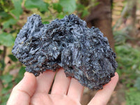 Natural Schorl Black Tourmaline with Vermiculite x 2 From Erongo, Namibia