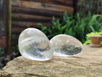 Polished Rock Crystal Standing And Free Forms x 7 From Madagascar