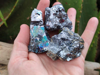 Natural Bright Silver Lead Galena Cobbed Specimens x 12 From Kaokoveld, Namibia