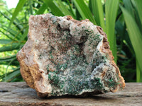 Natural Crystalline Silky Malachite and Quartz On Dolomite Matrix Specimen x 1 From Kambove, Congo