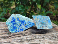 Natural Azurite And Malachite On Dolomite Specimens x 12 From Kaokoveld, Namibia