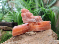 Natural Sunset Orange Calcite Specimens x 24 From Spitzkop, Namibia