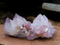 Natural Mixed Amethyst Spirit Quartz Clusters x 35 From Boekenhouthoek, South Africa