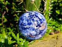 Polished Sodalite Spheres x 2 From Kunene River, Namibia