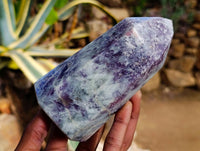Polished Lepidolite Points x 3 From Madagascar