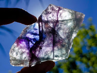 Polished On One Side Watermelon Fluorite Slices x 6 From Uis, Namibia