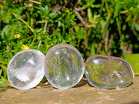Polished Clear Quartz Galets x 12 From Madagascar