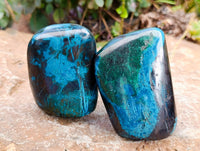 Polished Shattuckite Free Forms x 6 From Kaokoveld, Namibia