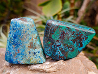 Polished Shattuckite Free Forms x 6 From Kaokoveld, Namibia