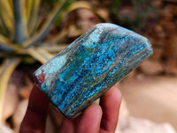 Polished Shattuckite Free Forms x 6 From Kaokoveld, Namibia