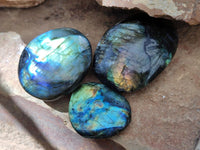 Polished Labradorite Galets x 25 From Tulear, Madagascar