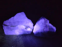 Polished On One Side Watermelon Fluorite Slices x 3 From Uis, Namibia