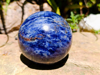 Polished Sodalite Spheres x 2 From Kunene River, Namibia