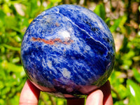Polished Sodalite Spheres x 2 From Kunene River, Namibia