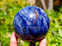 Polished Sodalite Spheres x 2 From Kunene River, Namibia