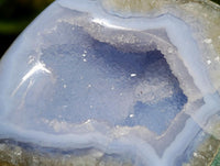 Polished Blue Lace Agate Standing Free Forms x 6 From Nsanje, Malawi