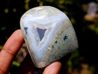 Polished Blue Lace Agate Standing Free Forms x 6 From Nsanje, Malawi
