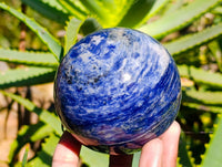Polished Sodalite Spheres x 2 From Kunene River, Namibia
