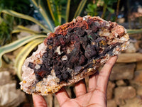 Natural Goethite Coated Blacknite Quartz Clusters x 5 From Madagascar