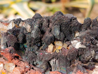 Natural Goethite Coated Blacknite Quartz Clusters x 5 From Madagascar