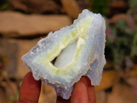 Natural Etched Blue Chalcedony Specimens x 12 From Nsanje, Malawi