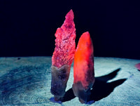 Natural Drusy Quartz Coated Spearhead Calcite Specimens x 24 From Albert's Mountain, Lesotho