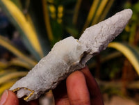 Natural Drusy Quartz Coated Spearhead Calcite Specimens x 24 From Albert's Mountain, Lesotho