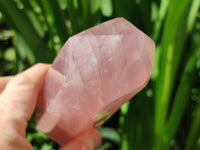 Polished Rose Quartz Crystals x 2 From Madagascar