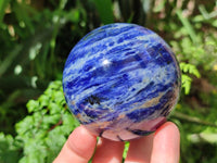 Polished Sodalite Spheres x 2 From Kunene River, Namibia