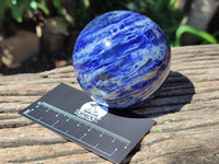 Polished Sodalite Spheres x 2 From Kunene River, Namibia