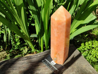 Polished Orange Twist Calcite Tower x 1 From Maevantanana, Madagascar