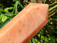 Polished Orange Twist Calcite Tower x 1 From Maevantanana, Madagascar