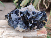 Natural Schorl Black Tourmaline Specimens with Associated Minerals x 3 From Erongo, Namibia
