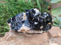 Natural Schorl Black Tourmaline Specimens with Associated Minerals x 3 From Erongo, Namibia