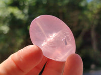 Polished Gemmy Rose Quartz Palm Stones x 20 From Madagascar
