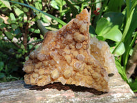 Natural Golden Limonite Quartz Clusters x 2 From Solwezi Zambia