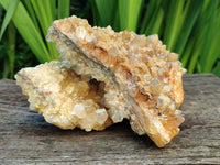 Natural Golden Limonite Quartz Clusters x 2 From Solwezi Zambia
