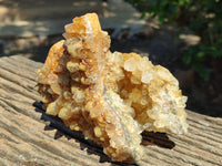 Natural Golden Limonite Quartz Clusters x 2 From Solwezi Zambia