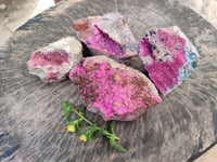 Natural Salrose Cobaltion Dolomite Specimens x 4 From Kakanda, Congo