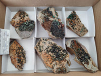 Natural Libethenite Crystals On Dolomite Matrix Specimens x 6 From Shituru, Congo