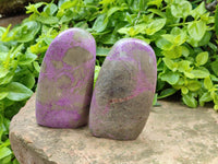 Polished Stichtite Standing Free Forms x 2 From Barberton, South Africa
